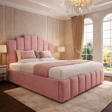 Bed frame materials explained — handcrafted timber-framed upholstered bed