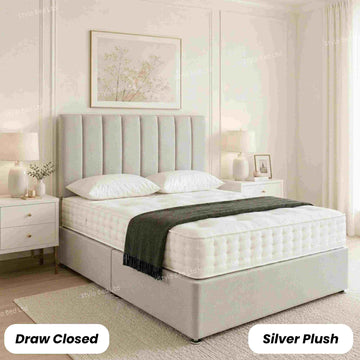 D'Amicow Luxury UK Divan Bed Base with Drawer Storage,