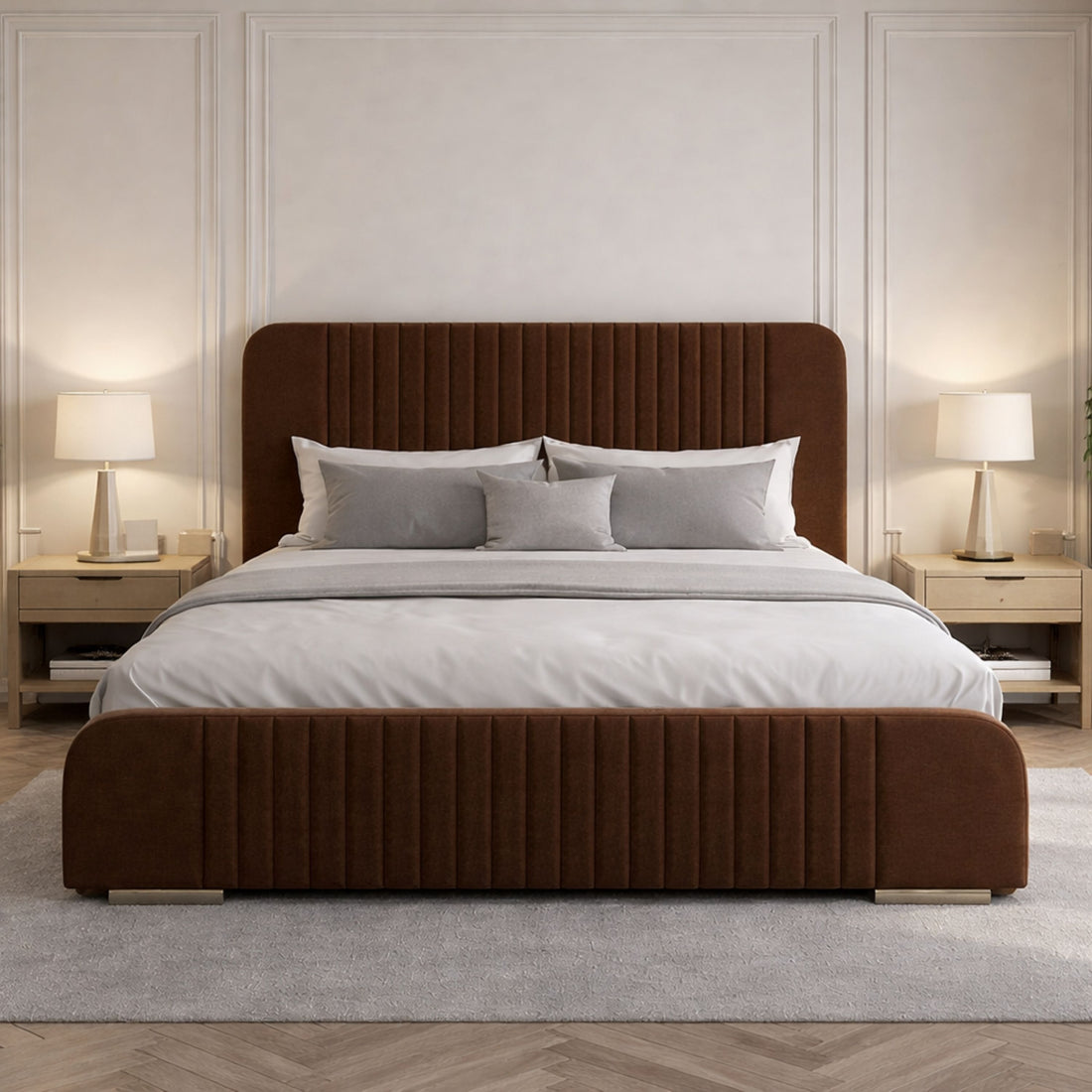 Noble Winged Ottoman Bed