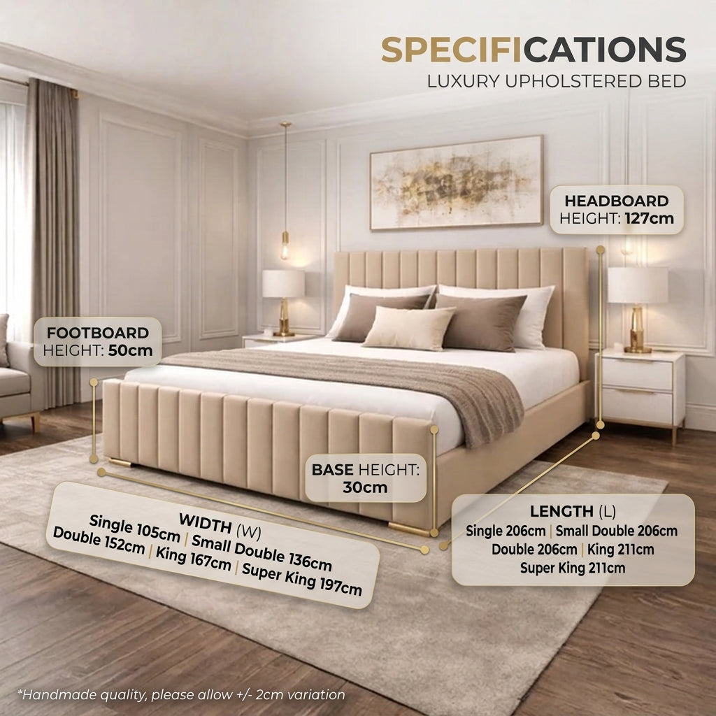 Kensington Classic Ottoman Bed — handcrafted UK ottoman bed with hidden storage