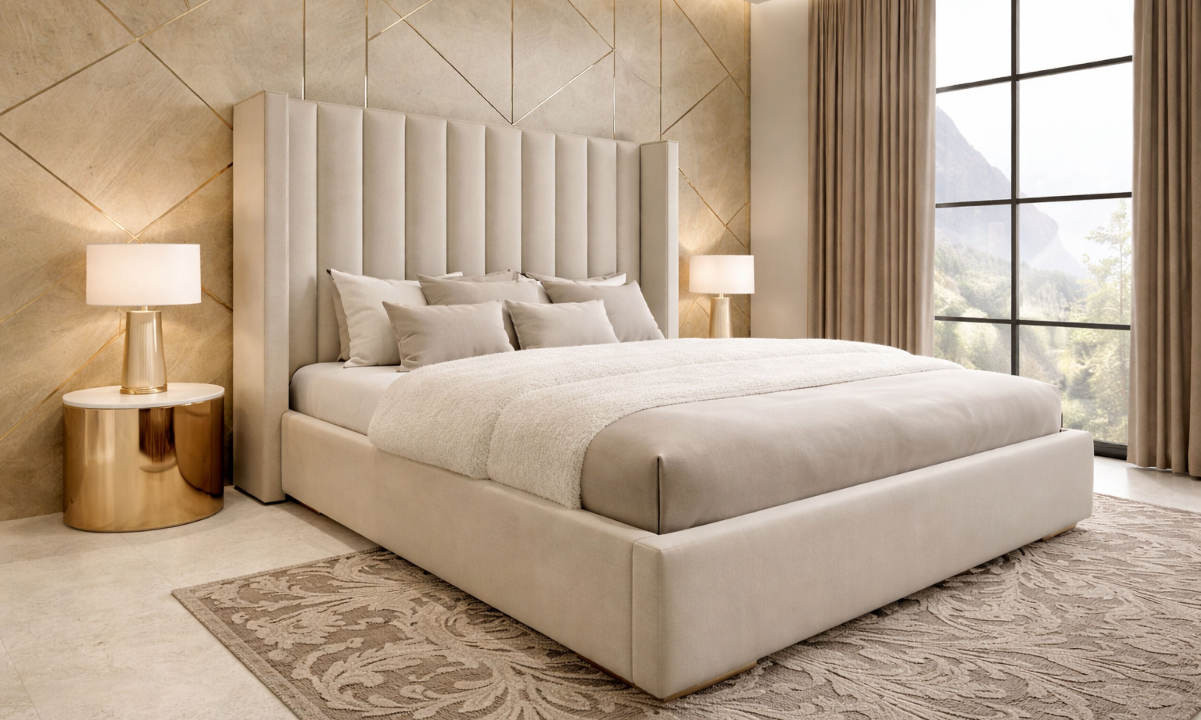 Plush Crown Ottoman Storage Bed