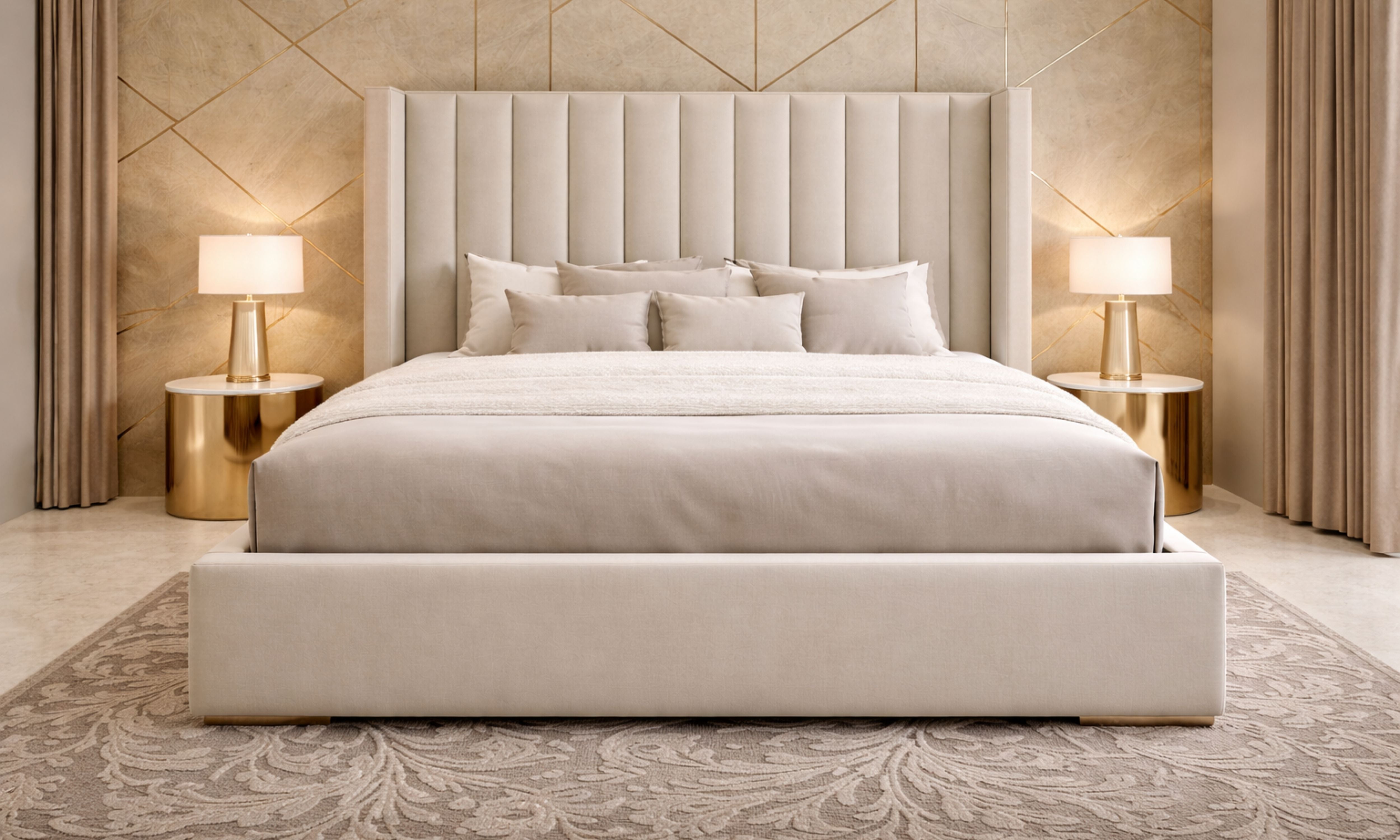 Plush Crown Ottoman Storage Bed