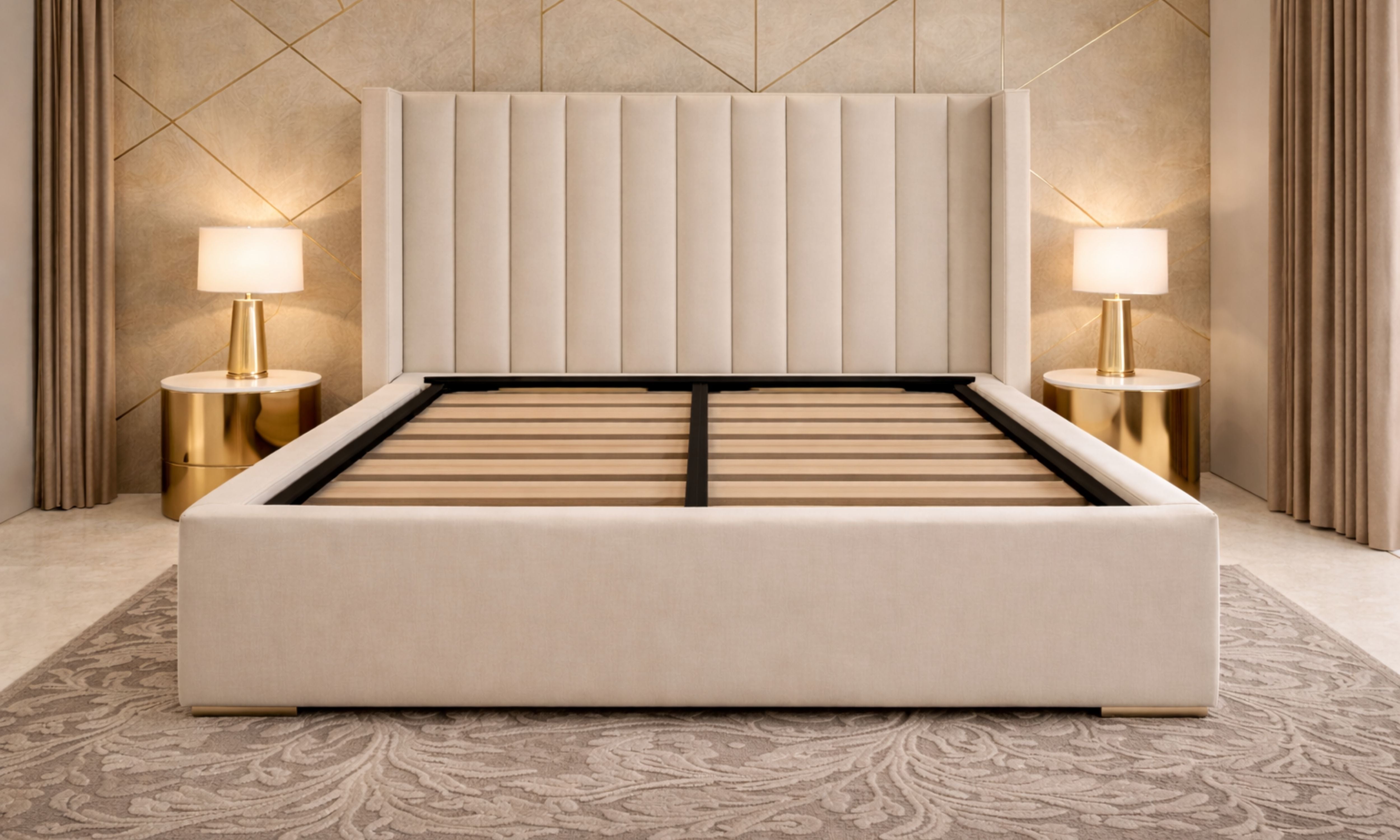 Plush Crown Ottoman Storage Bed