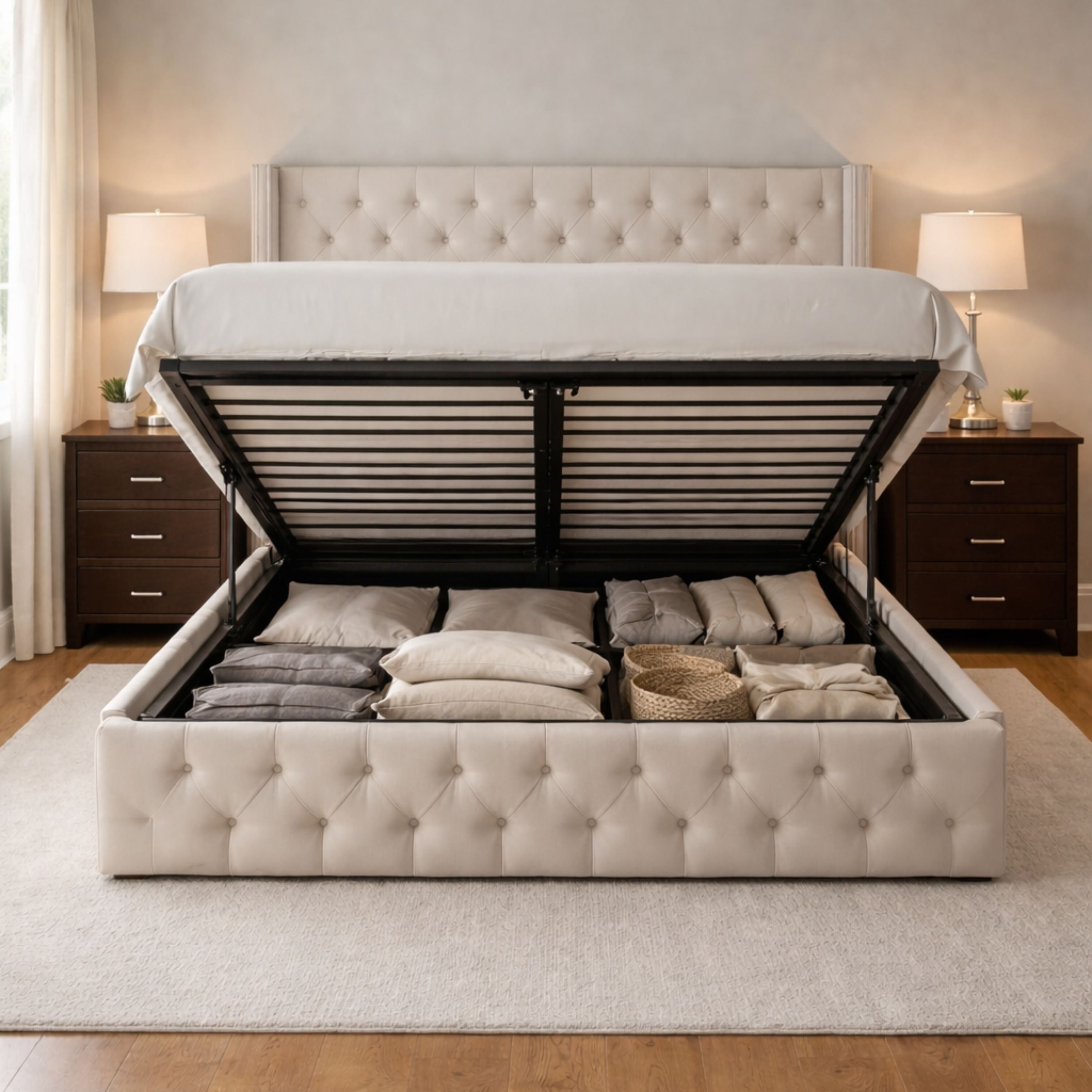 Diamond Luxe Ottoman Bed
