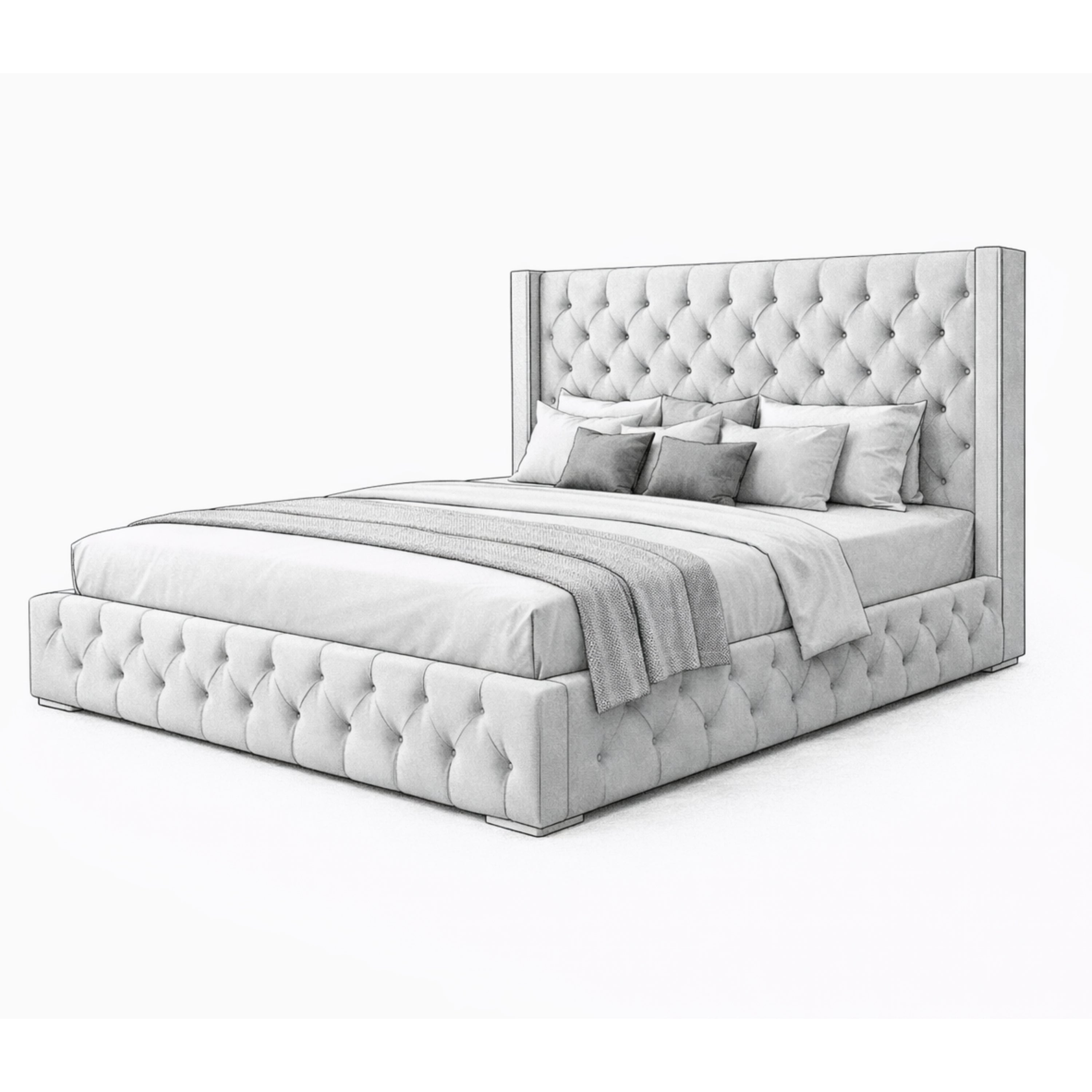 Diamond Luxe Ottoman Bed