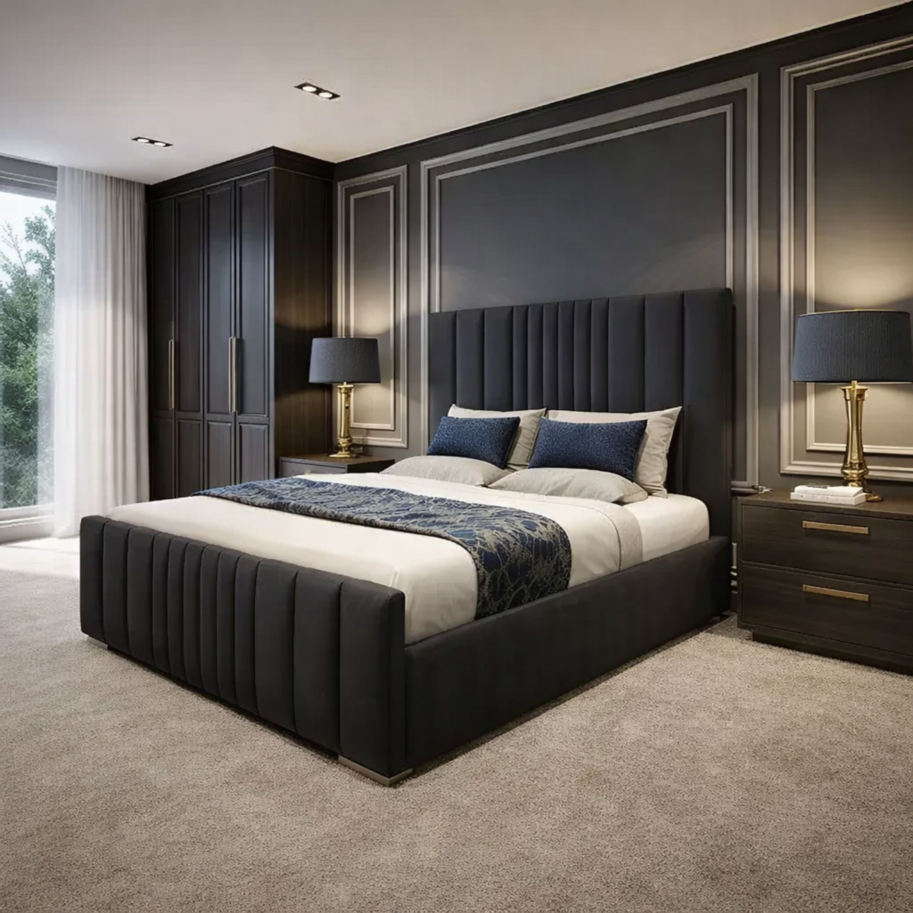 Monaco Luxury Gas Lift Ottoman Bed