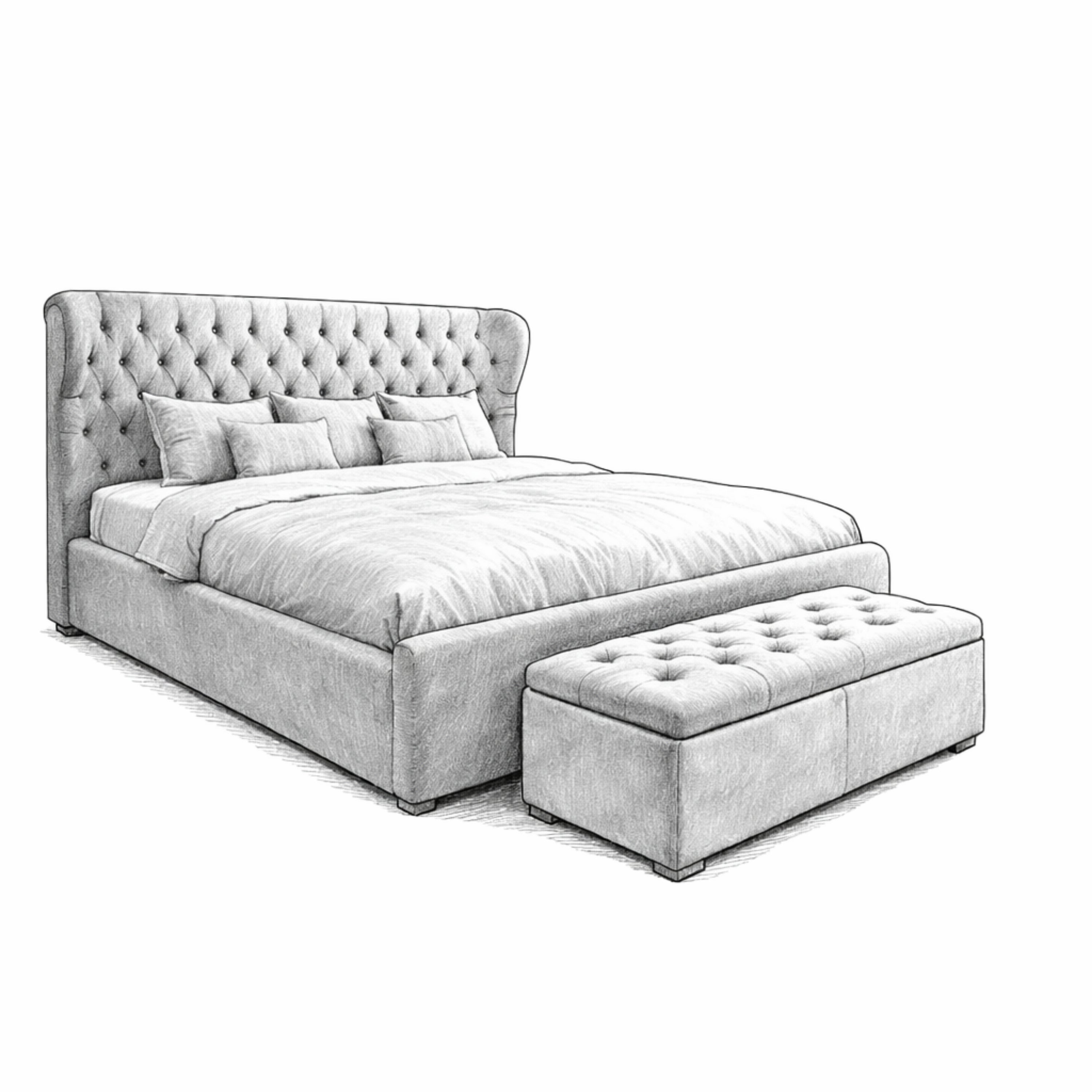 Imperial Diamond Ottoman Storage Bed