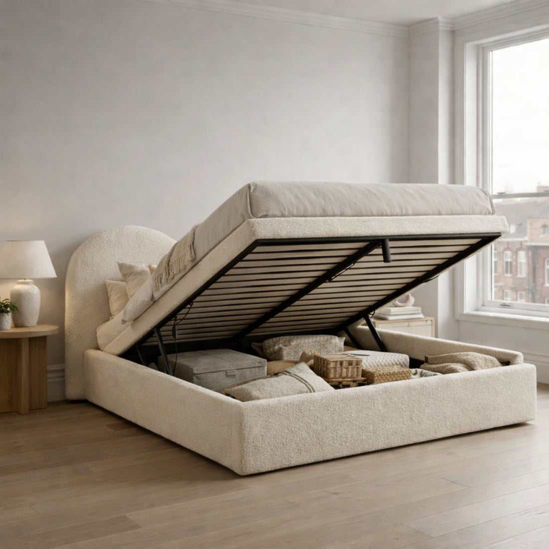 Aria Teddy Bouclé Bed Frame