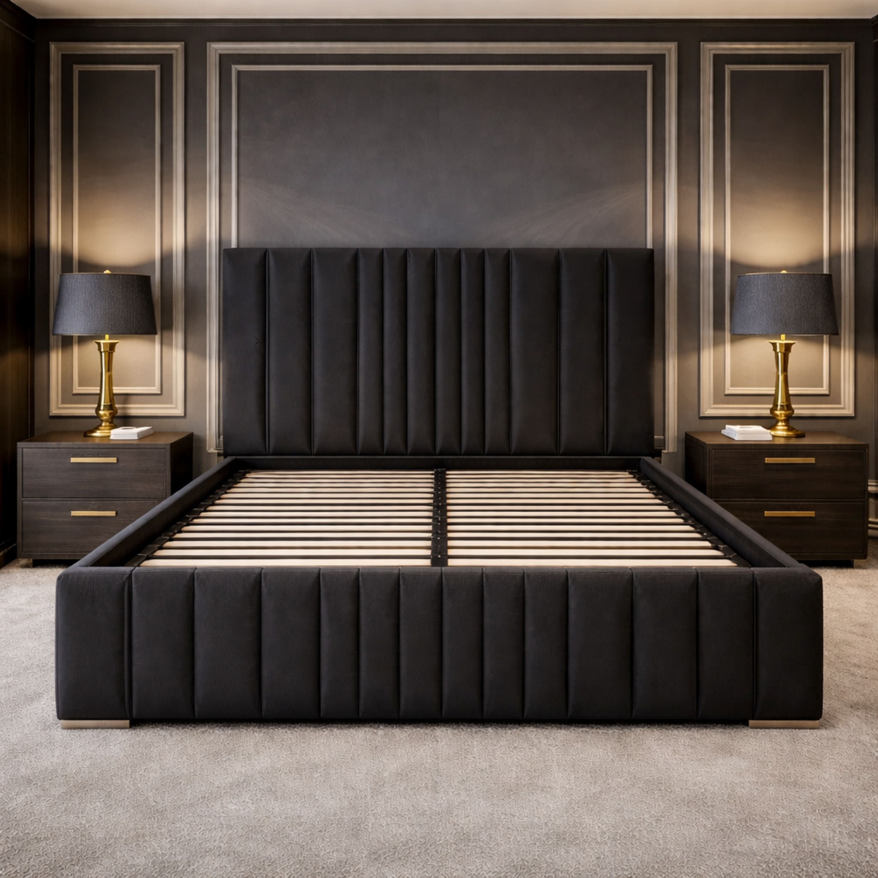 Monaco Luxury Gas Lift Ottoman Bed