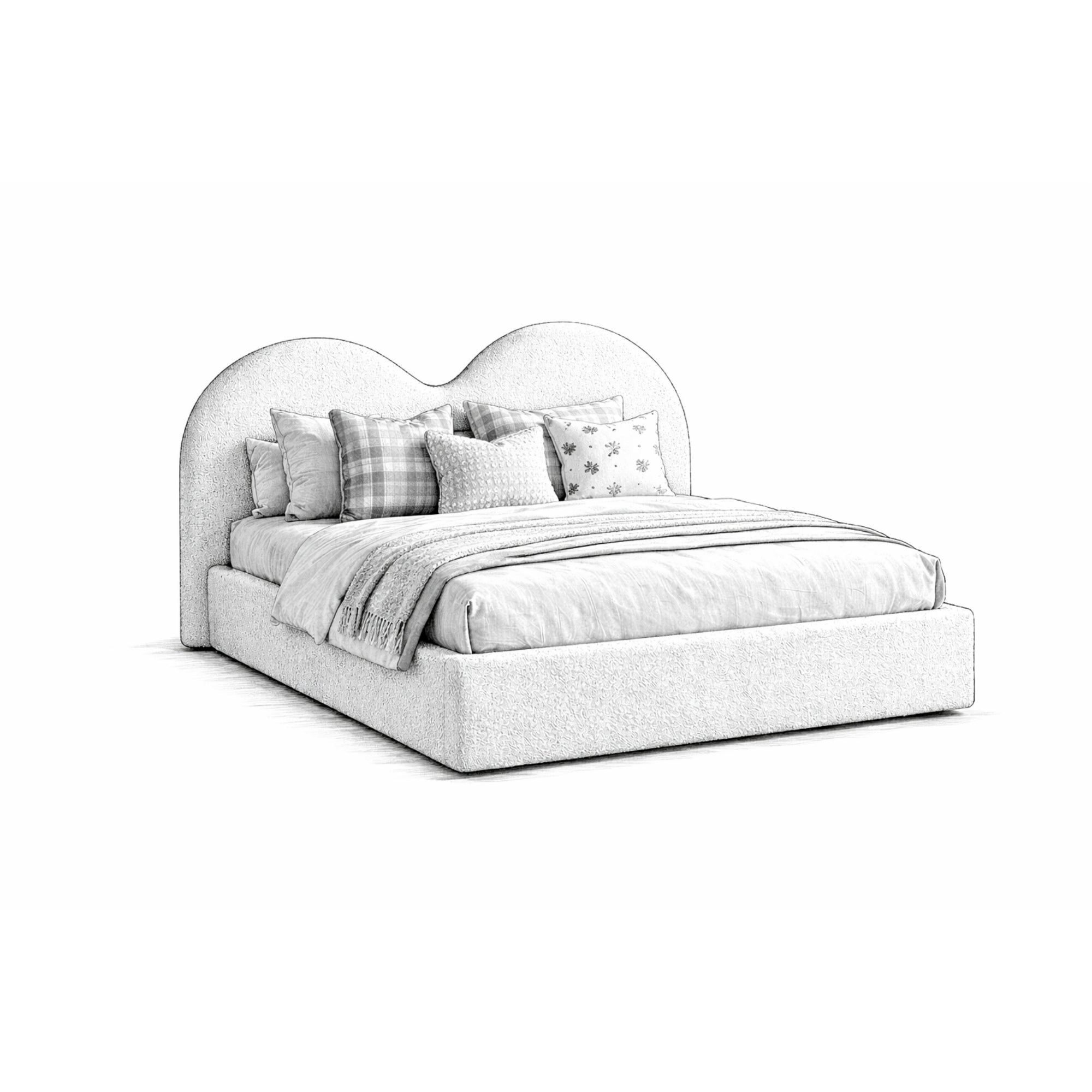 Aria Teddy Bouclé Bed Frame