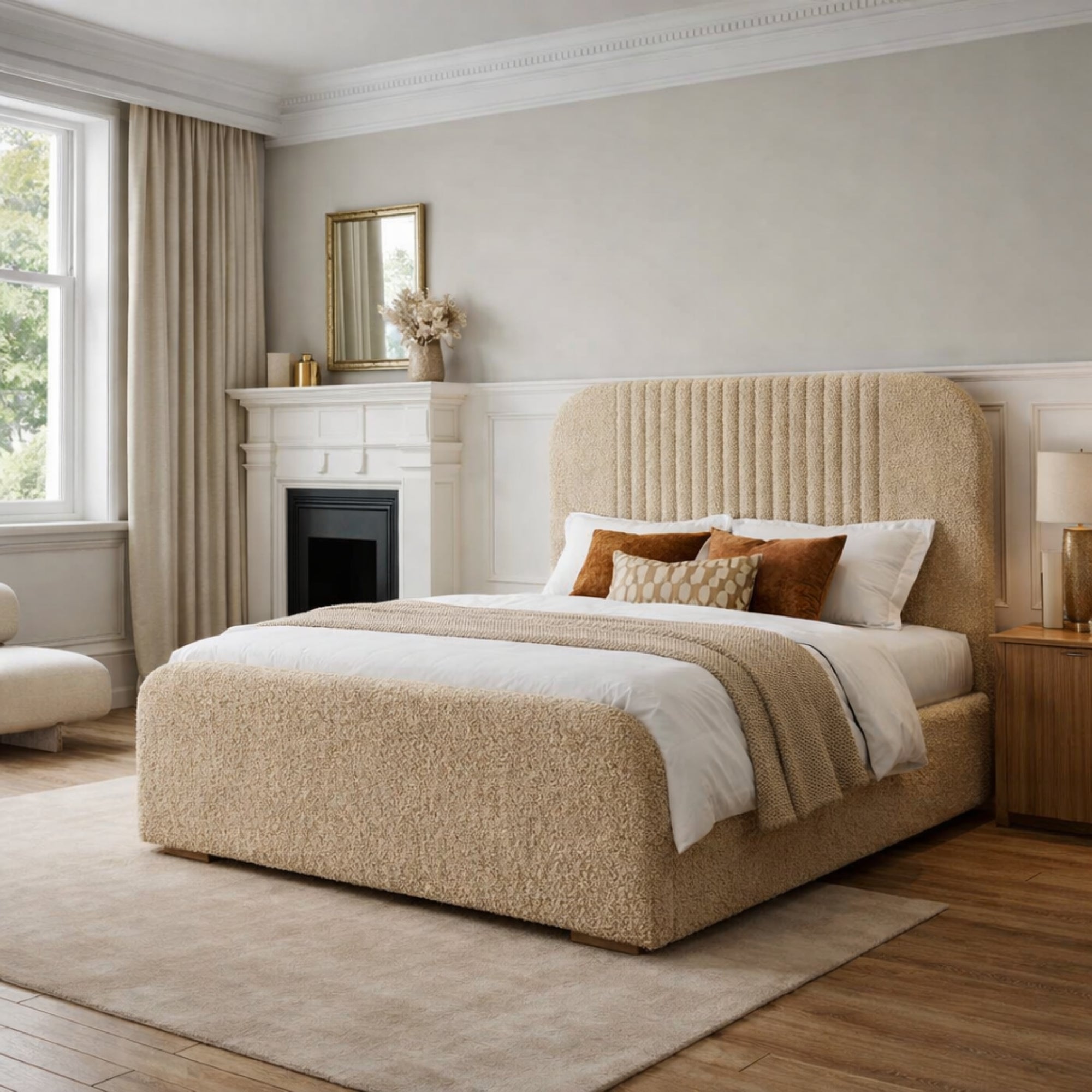 Serena Bouclé Upholstered Bed