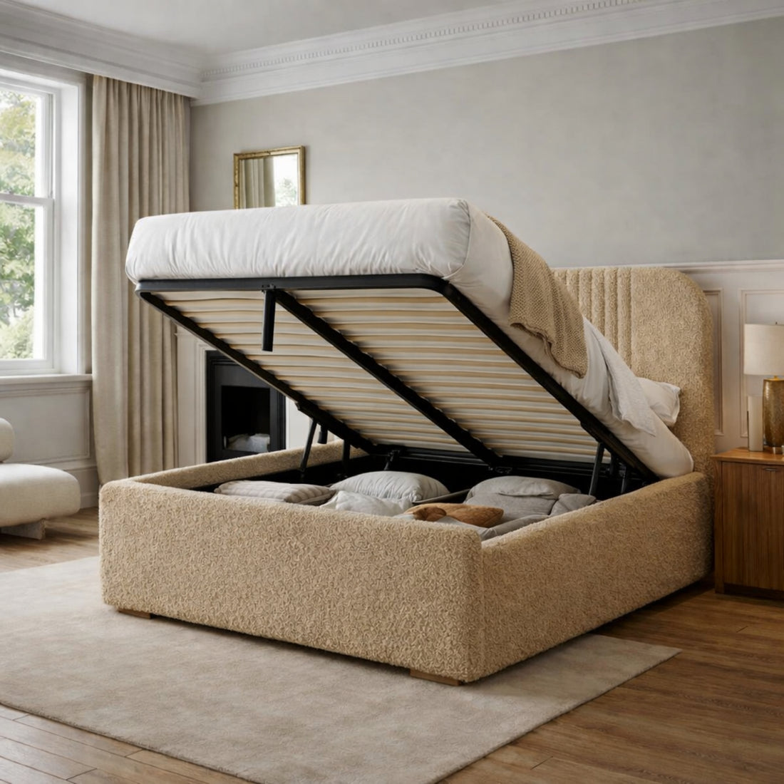 Serena Bouclé Upholstered Bed