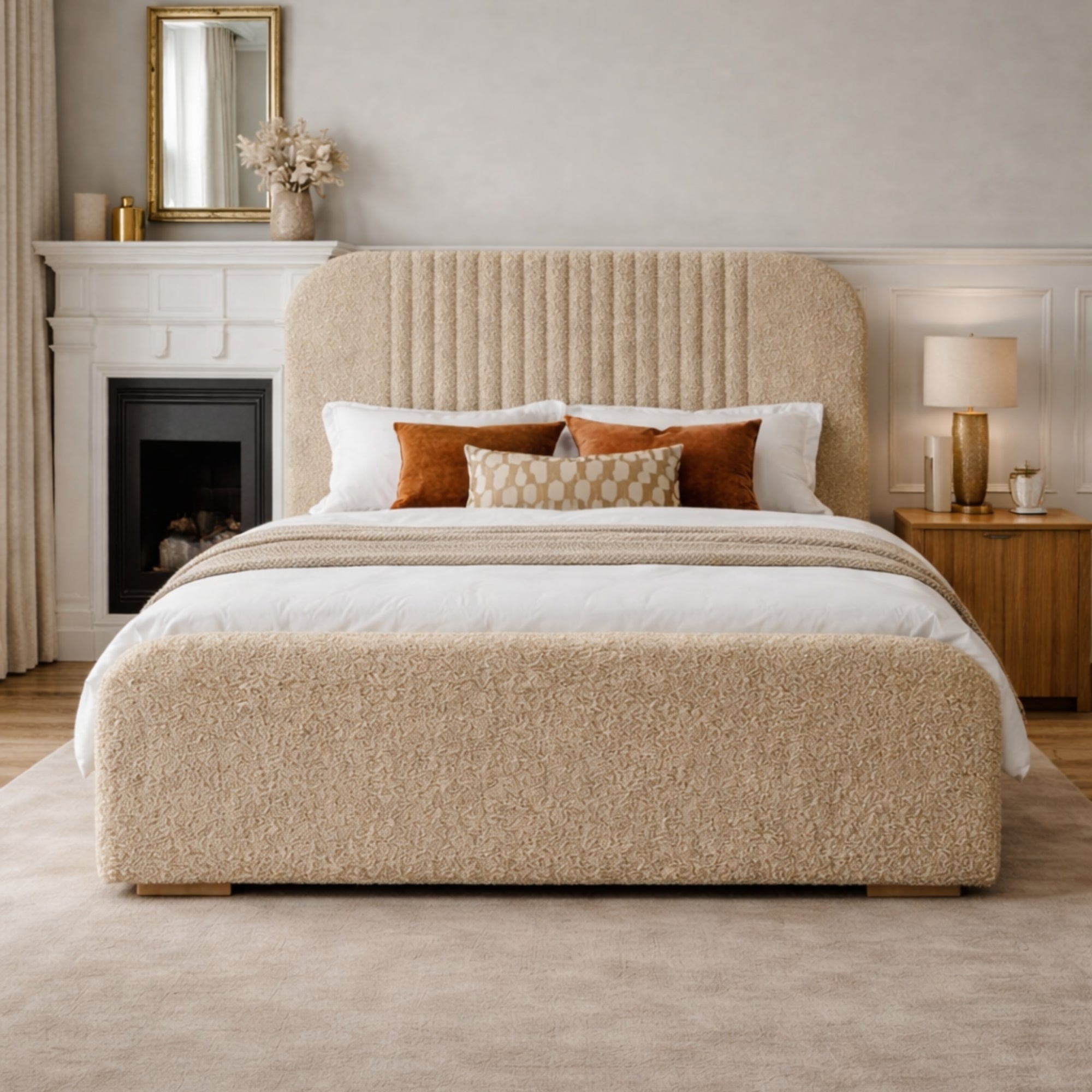 Serena Bouclé Upholstered Bed