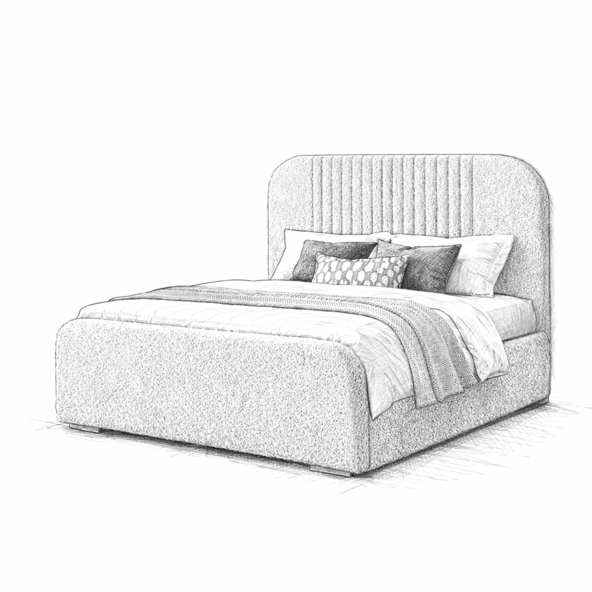 Serena Bouclé Upholstered Bed