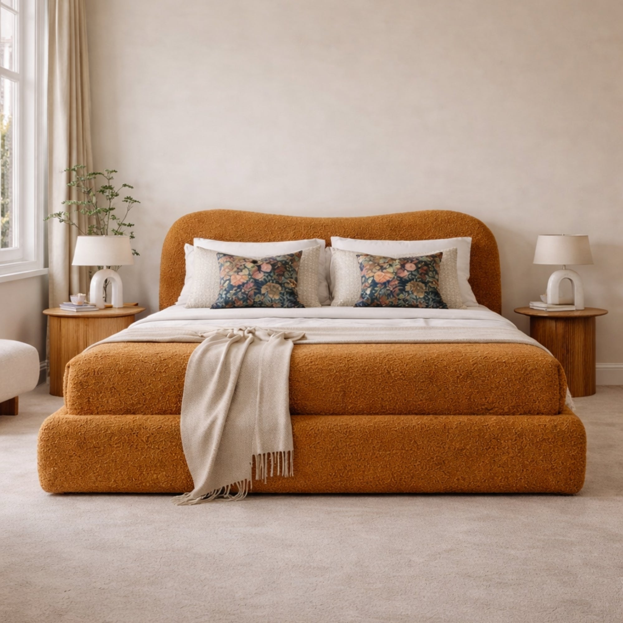Safron Bliss Teddy Bouclé Bed