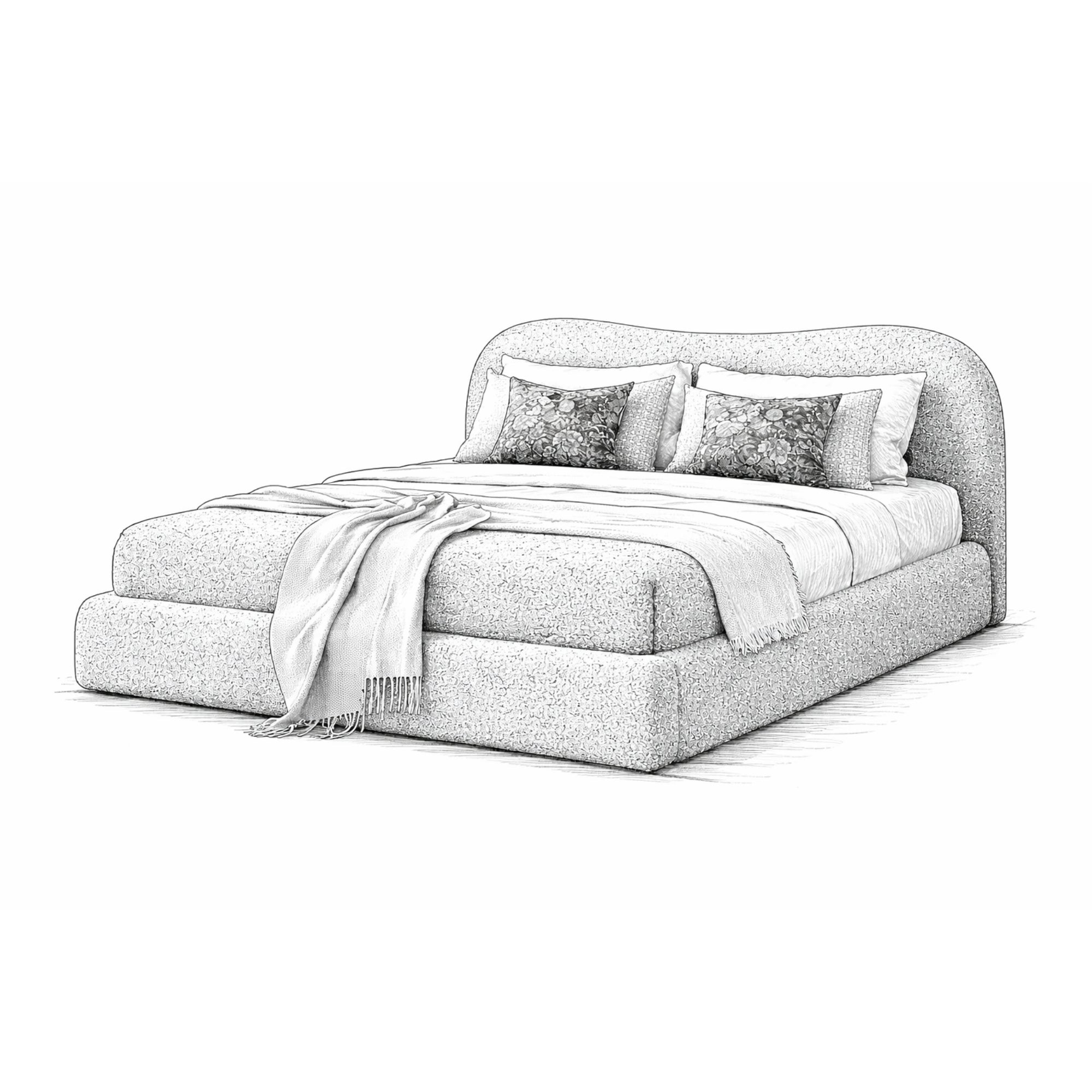 Safron Bliss Teddy Bouclé Bed