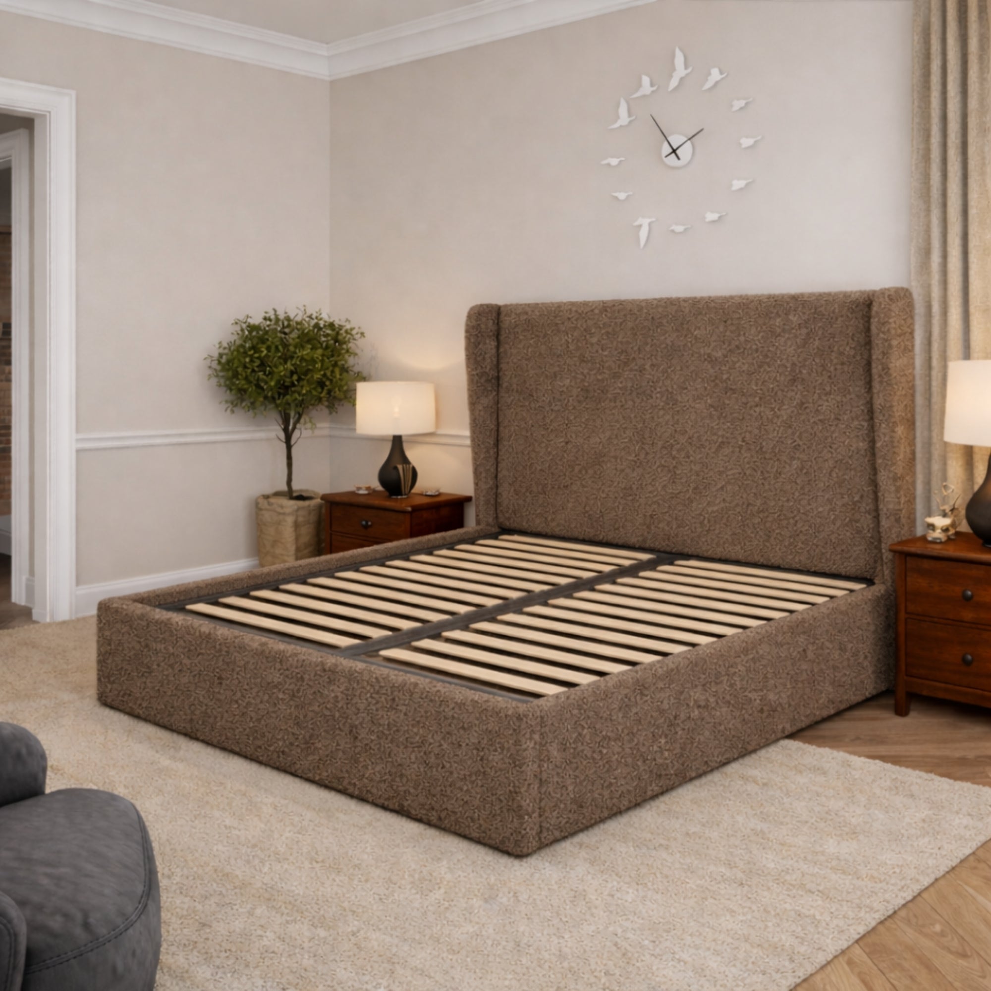 Aurora Teddy Bouclé Ottoman Bed