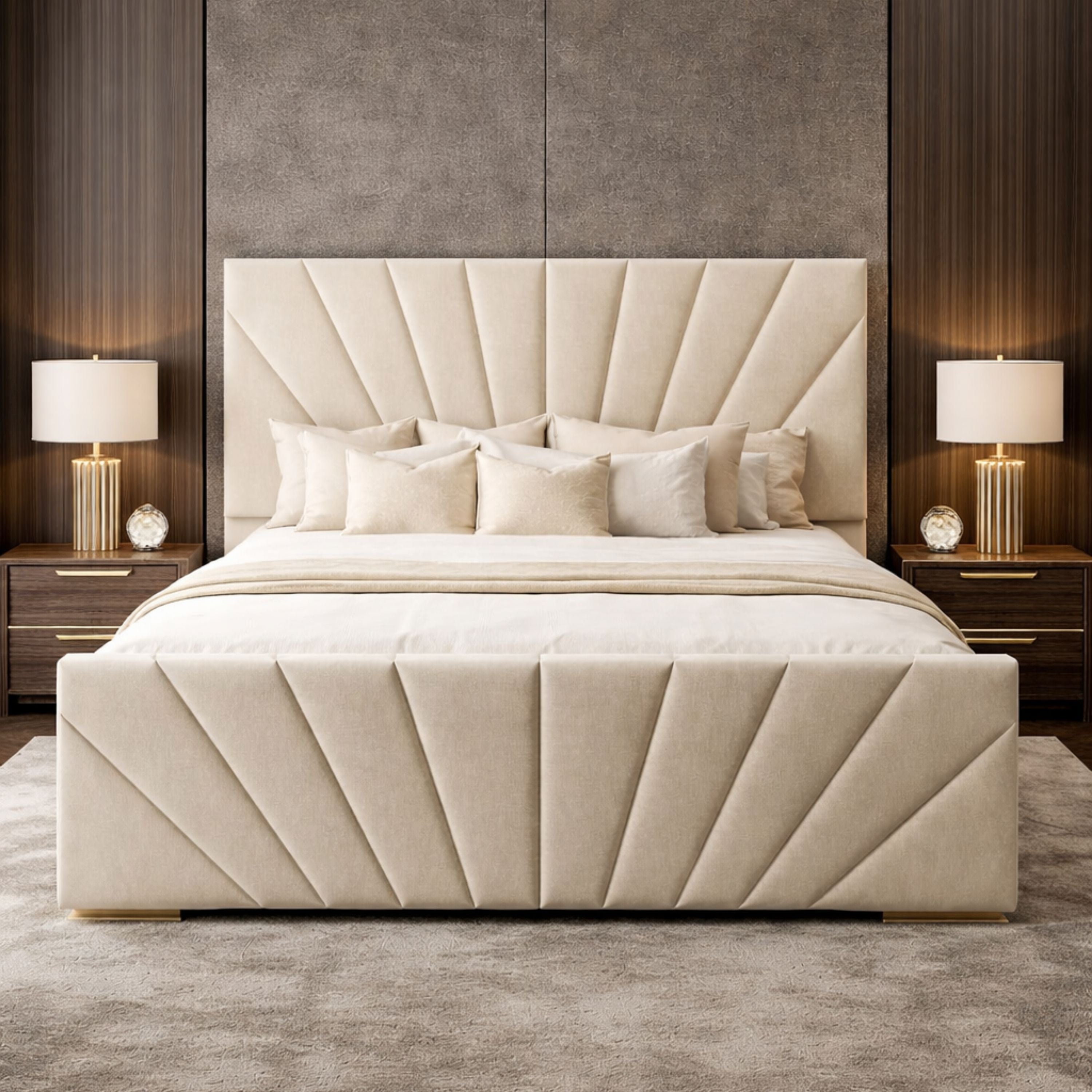 Majesty Wingback Ottoman Bed