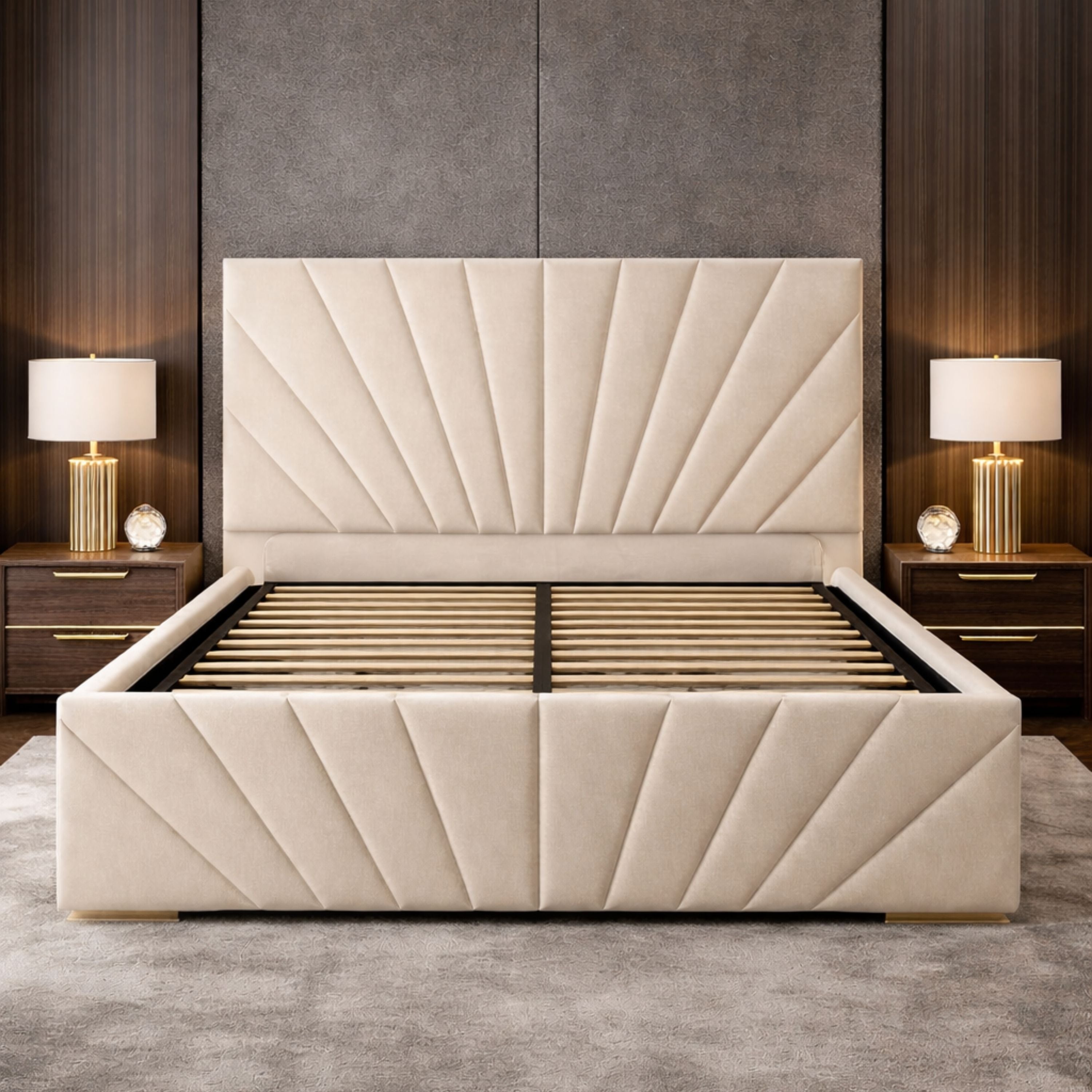 Majesty Wingback Ottoman Bed