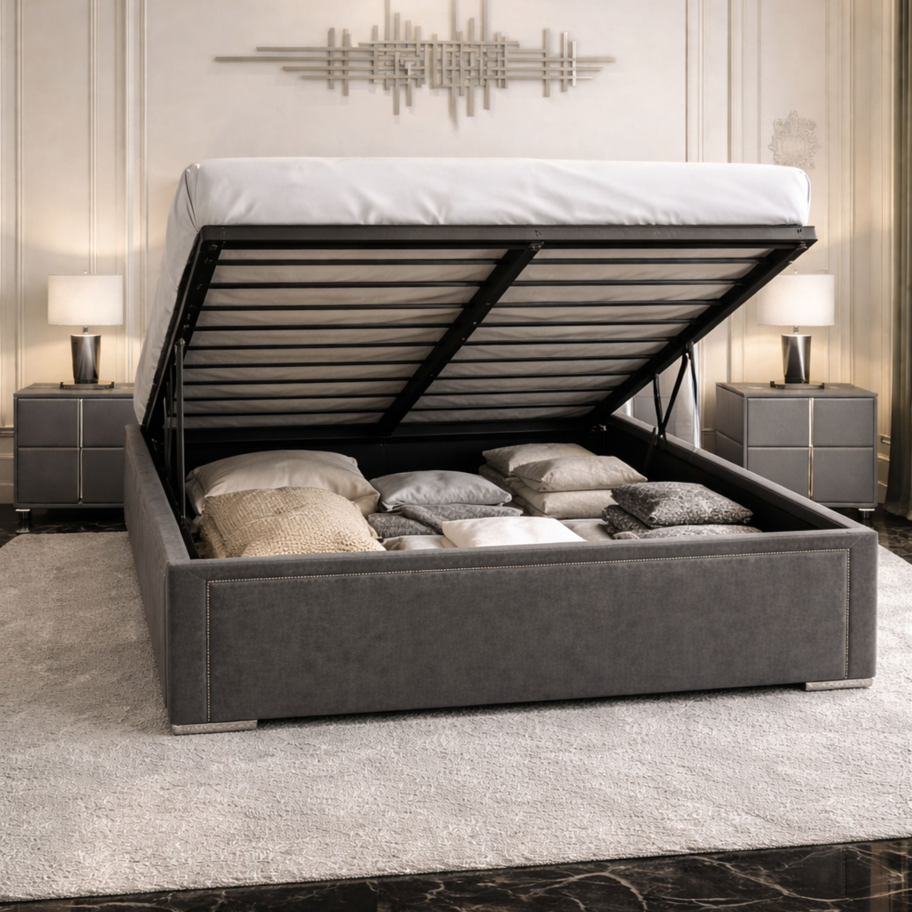 Platinum Dream Ottoman Bed
