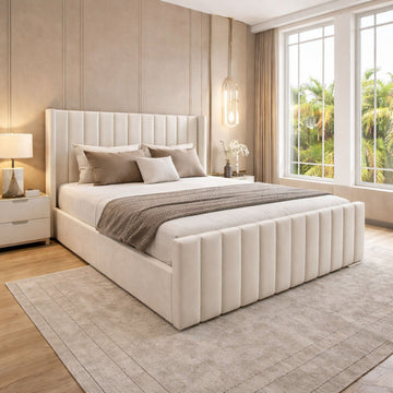 Milano Plush Velvet Ottoman Bed