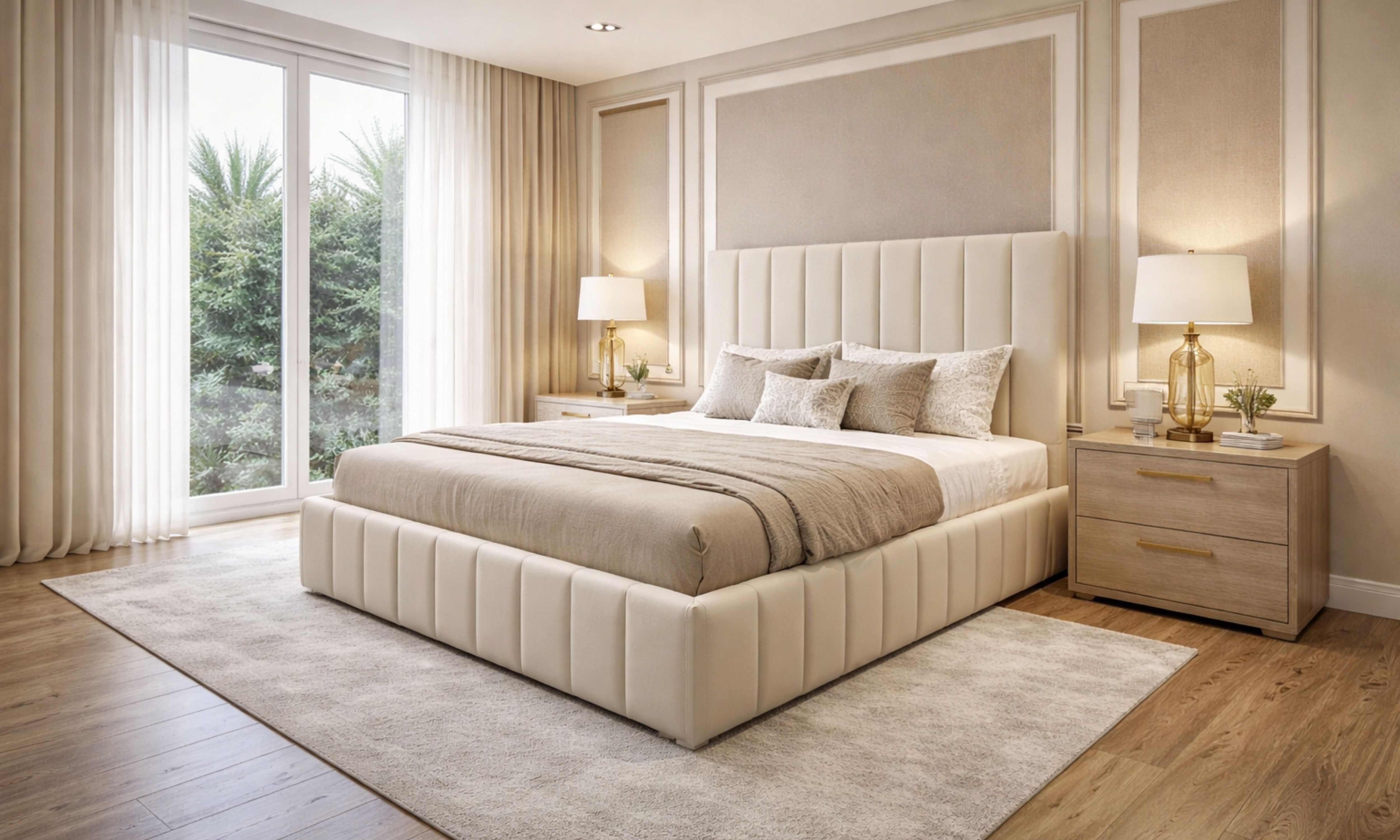 Opulence Deep Button Ottoman Bed