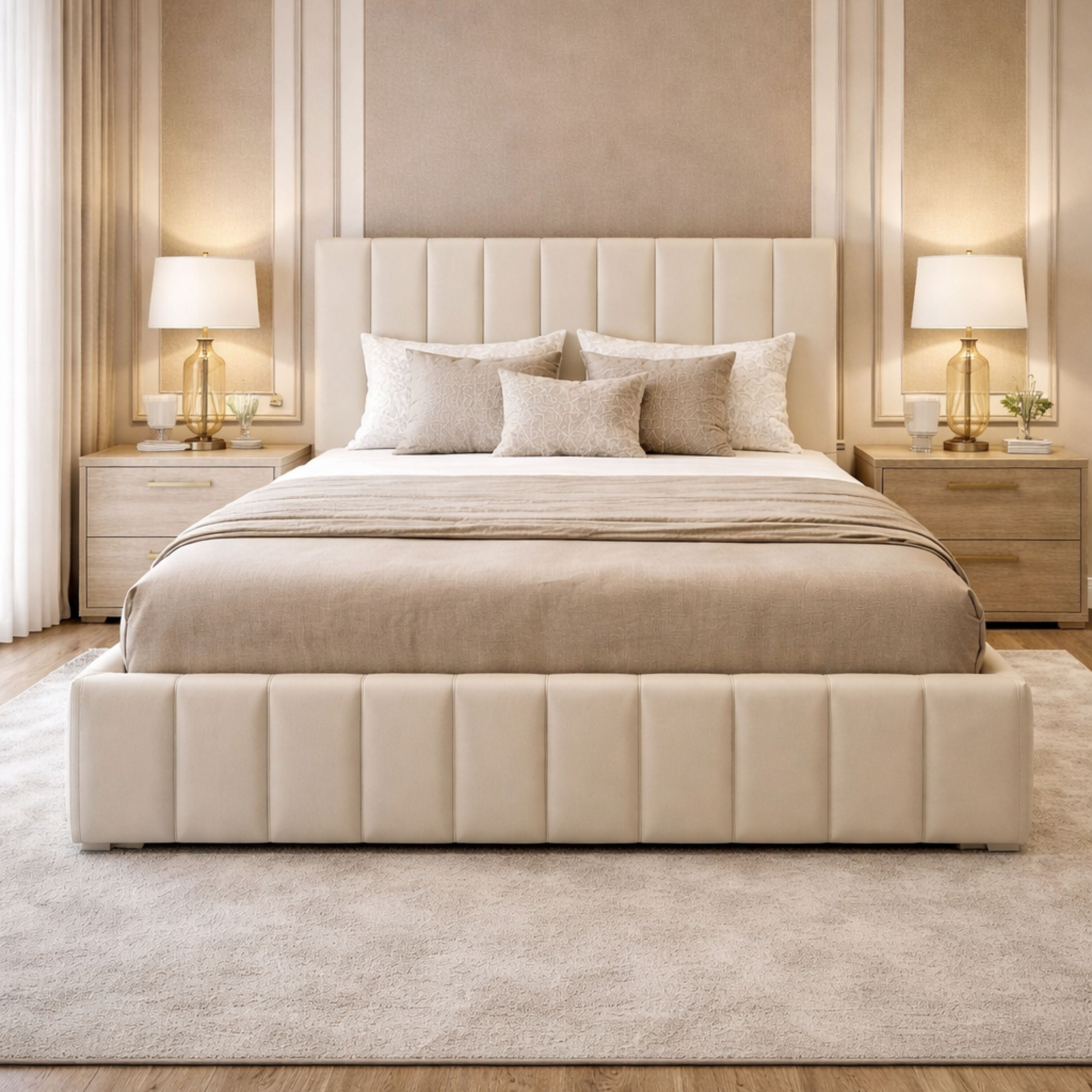 Opulence Deep Button Ottoman Bed