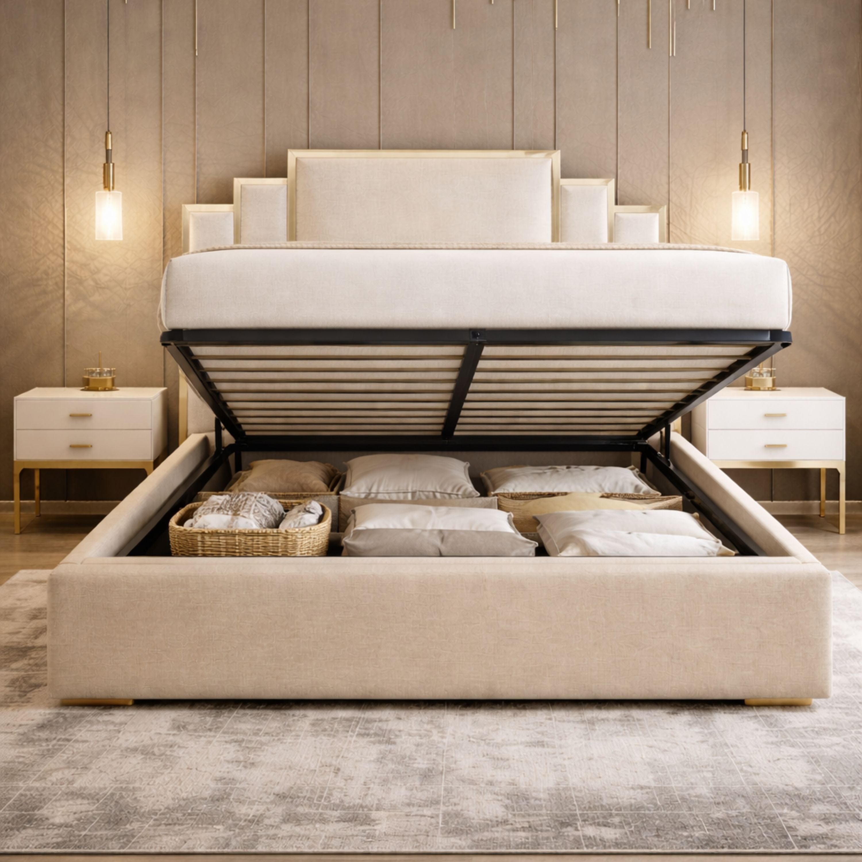 Nova Modern Ottoman Storage Bed