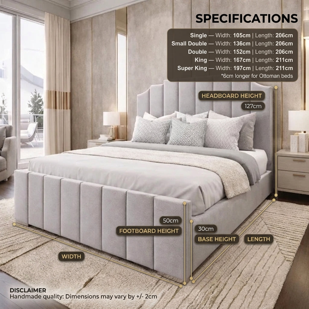 Serenity Comfort Ottoman Bed — softly cushioned UK ottoman bed with hidden storage