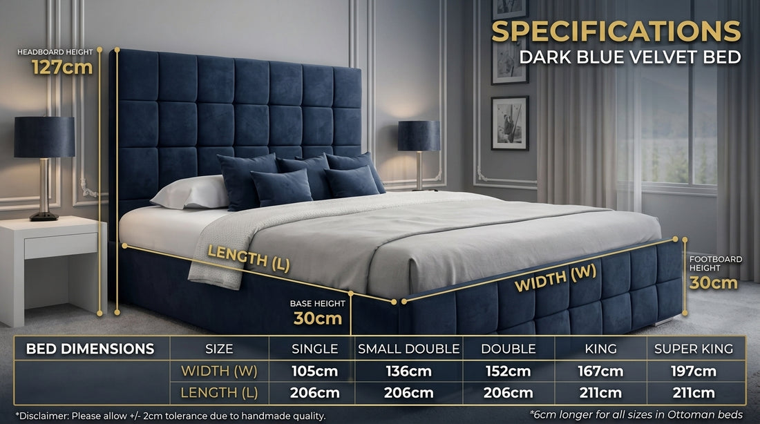 Regal Touch Ottoman Bed — finely stitched UK ottoman bed with easy-lift storage