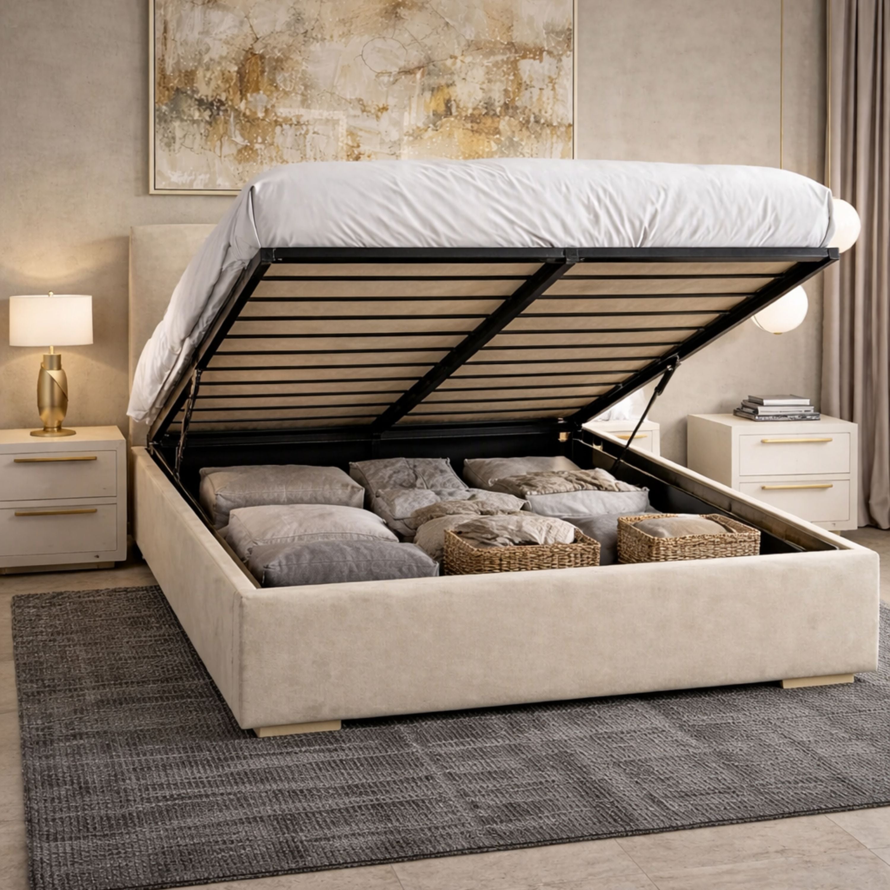 Valencia Luxury Ottoman Bed