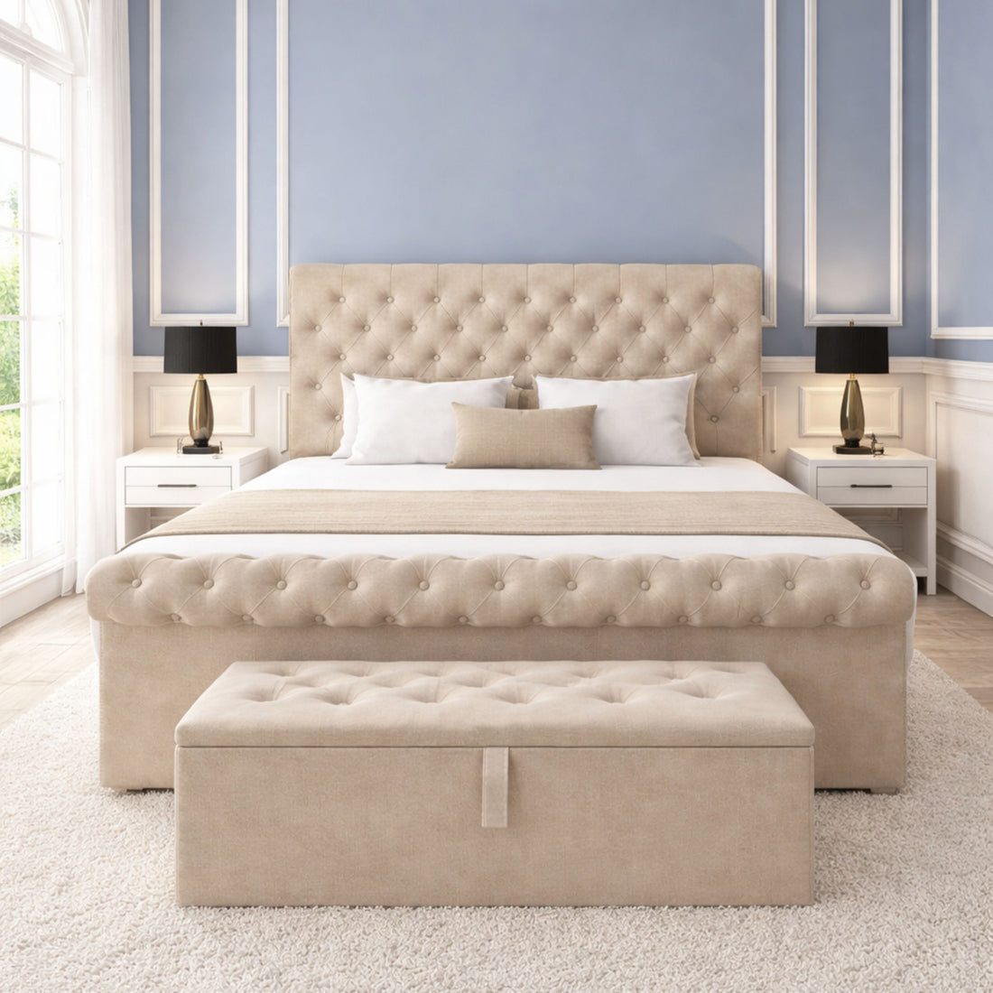 Prestige Upholstered Ottoman Bed