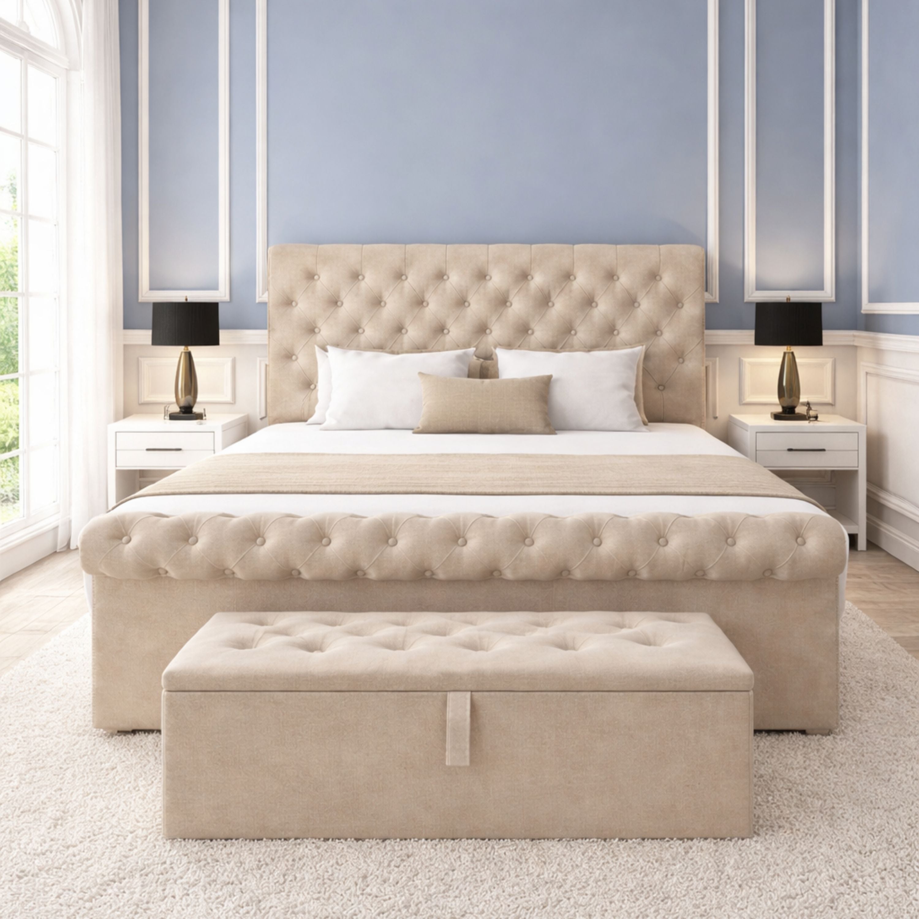 Prestige Upholstered Ottoman Bed