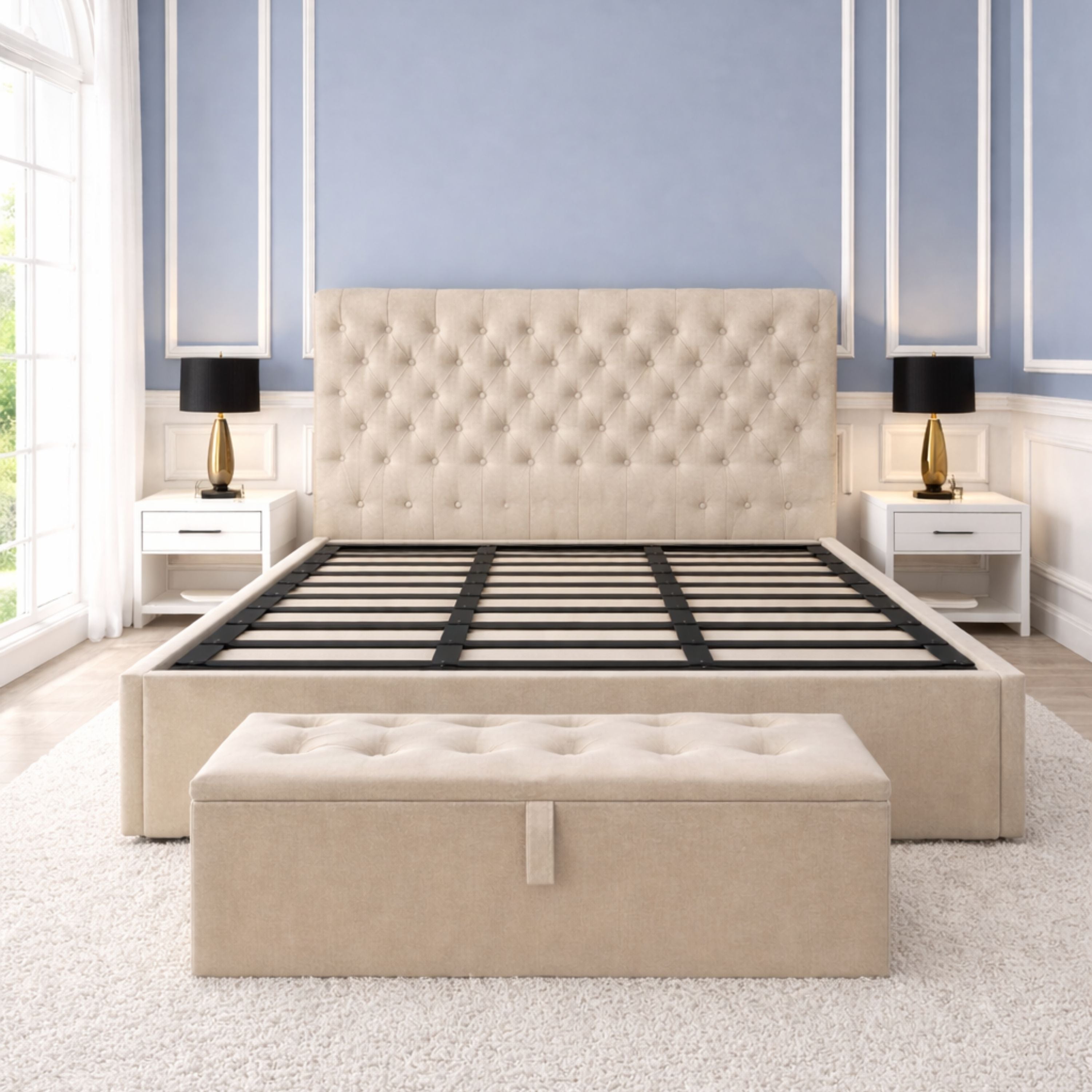 Prestige Upholstered Ottoman Bed