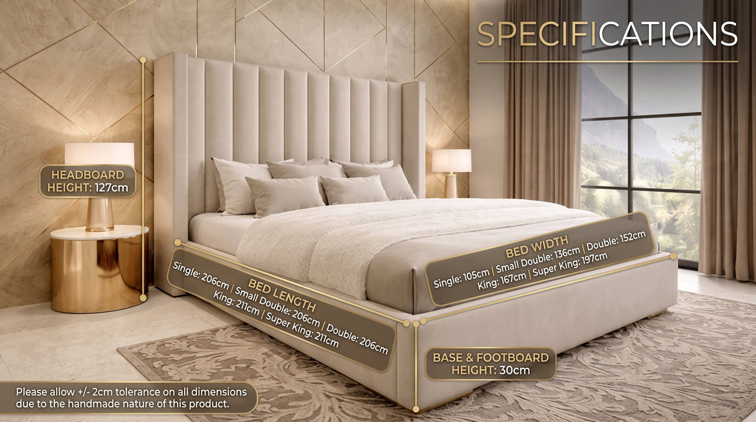 Plush Crown Ottoman Storage Bed — fully padded tall UK ottoman bed with storage