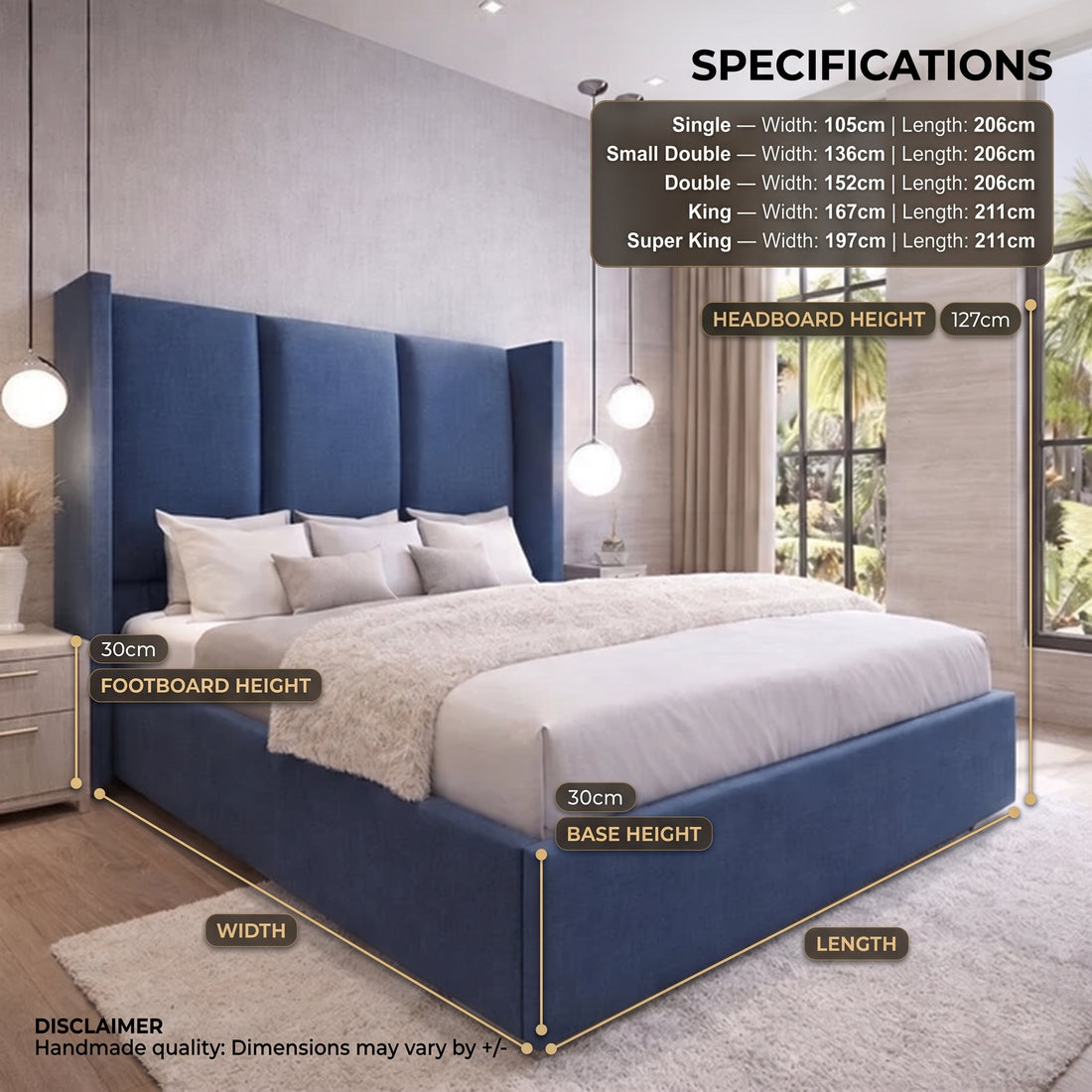 Crown Supreme Ottoman Storage Bed — reinforced UK ottoman bed for heavy storage