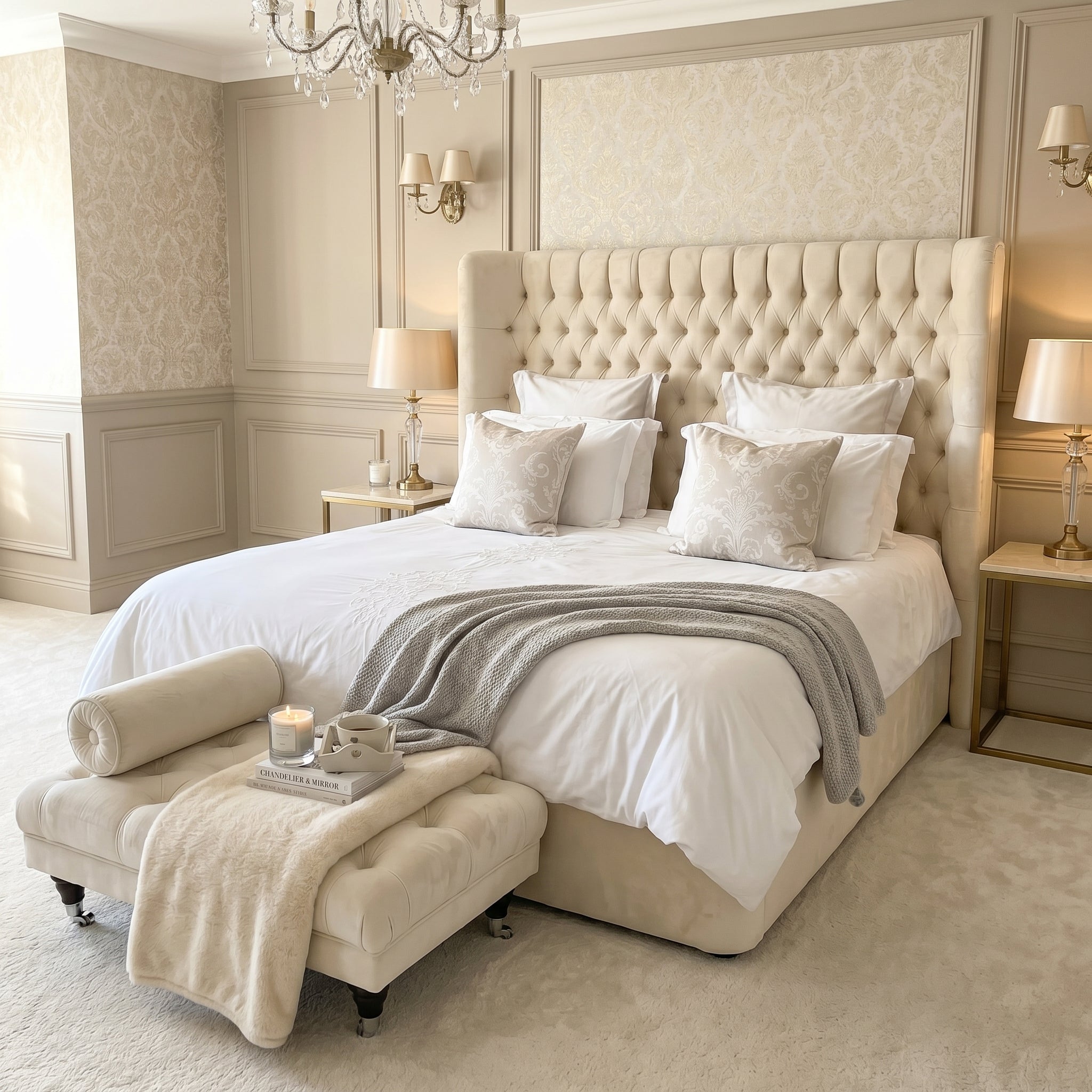 Florenza Chesterfield Ottoman bed