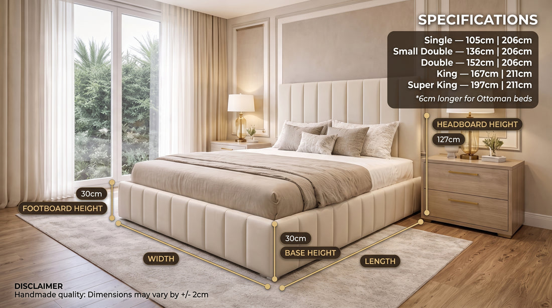 Opulence Deep Button Ottoman Bed — deep-buttoned padded UK ottoman bed with storage