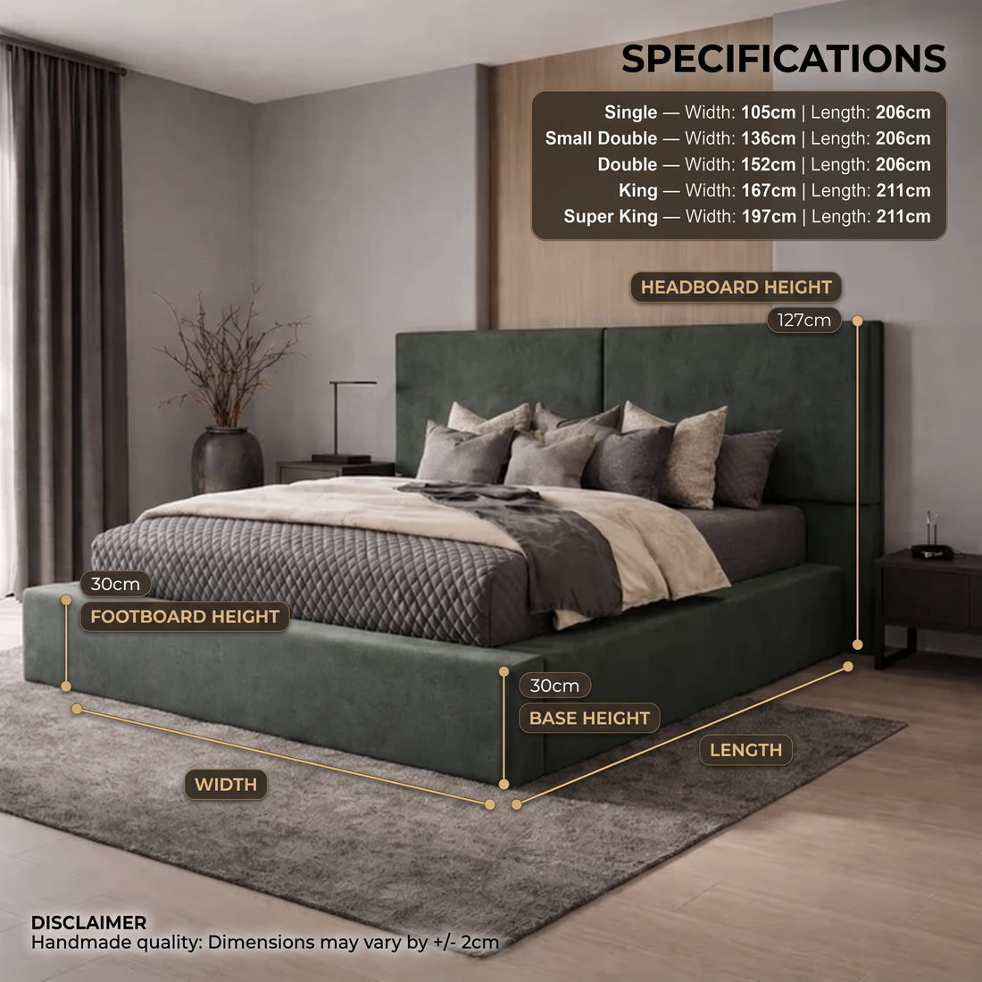 Elite Harmony Ottoman Bed — flagship handcrafted UK ottoman bed with storage