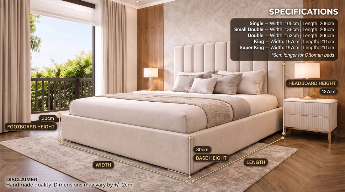 Elegance Plush Ottoman Bed — extra-plush padded UK ottoman bed with storage