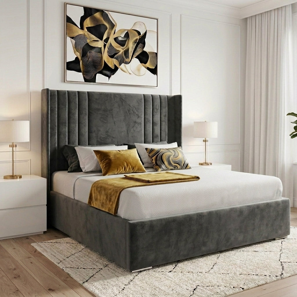 SB WInged Panel Bed Frame