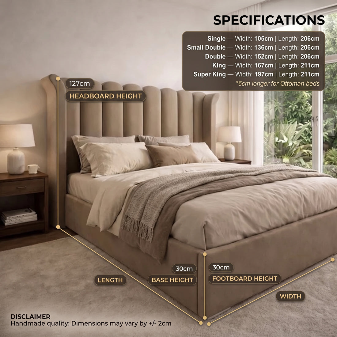 Estate Collection Ottoman Bed — precision-tailored UK ottoman bed with storage