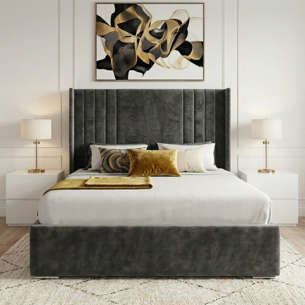 SB WInged Panel Bed Frame