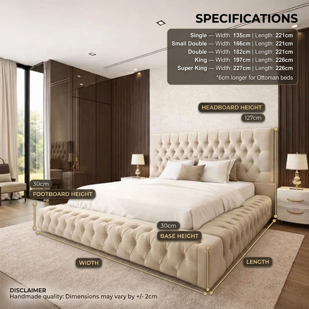 Windsor Elite Ottoman Bed — premium handcrafted UK ottoman bed with hidden storage