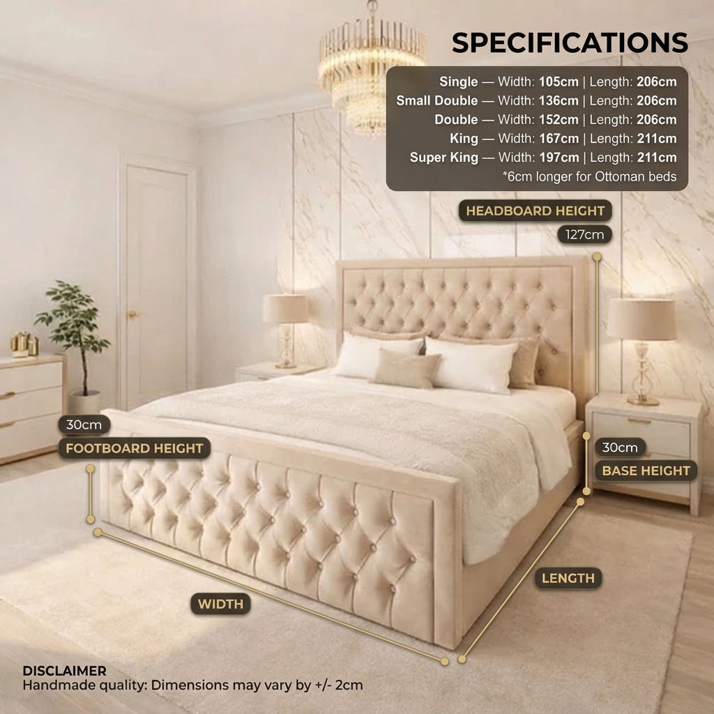 Luxury Haven Ottoman Bed — plush comfort UK ottoman bed with gas-lift storage