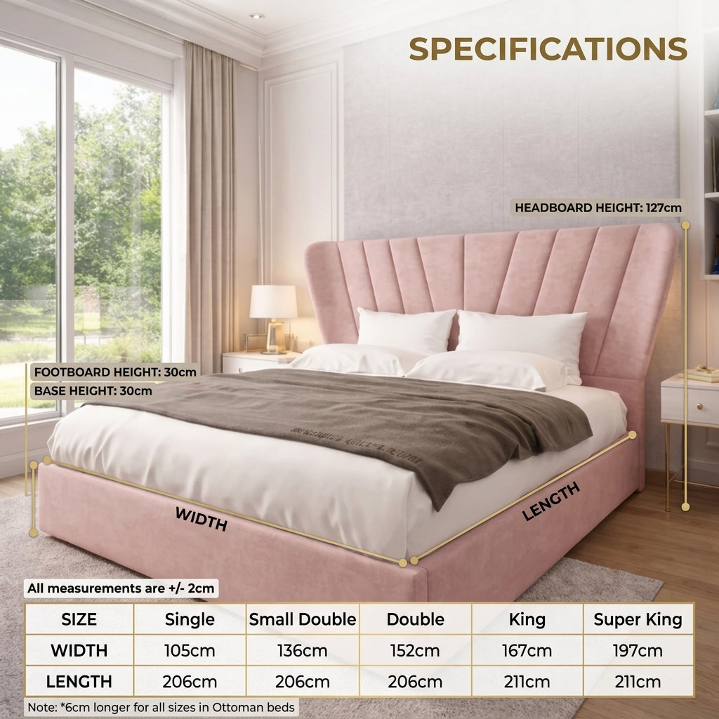 Modern Loft Ottoman Storage Bed — loft-style tall headboard UK ottoman bed