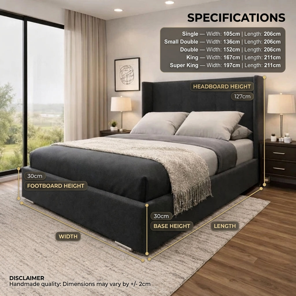 Heritage Comfort Ottoman Storage Bed — classic curved UK ottoman bed with storage
